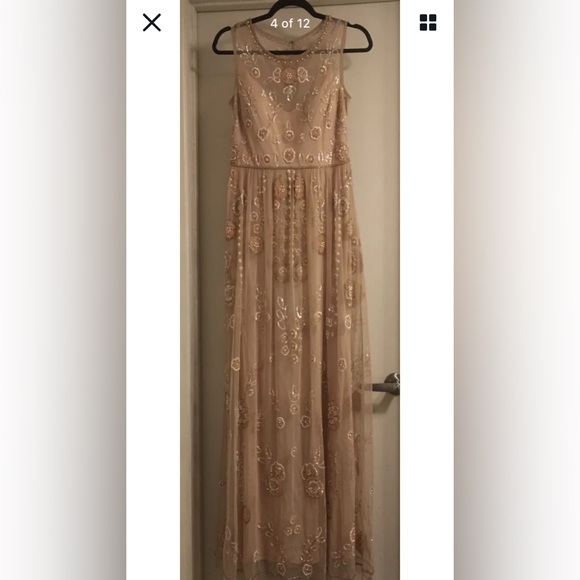 Adrianna Papell beaded evening gown 4 NWT - Picture 1 of 12